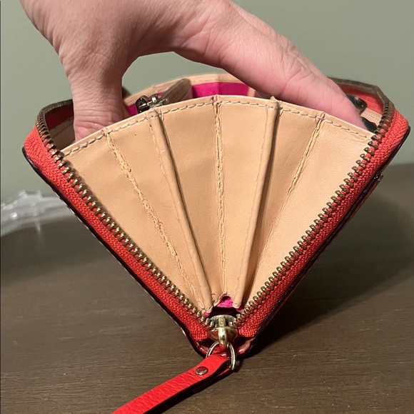 Kate Spade Red Zip-Around Wallet - Picture 13 of 13